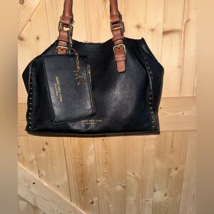 Marc New York Black and Tan Shoulder Bag